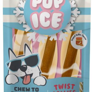 Pup ice hondenijsje twist lolly peanutbutter